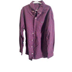 Vineyard Vines‎ Boys Medium 12-14 Red/Blue Plaid Button-Up Shirt 100% Cotton